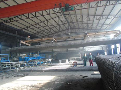 河道護(hù)坡雷諾護(hù)墊車(chē)間展示